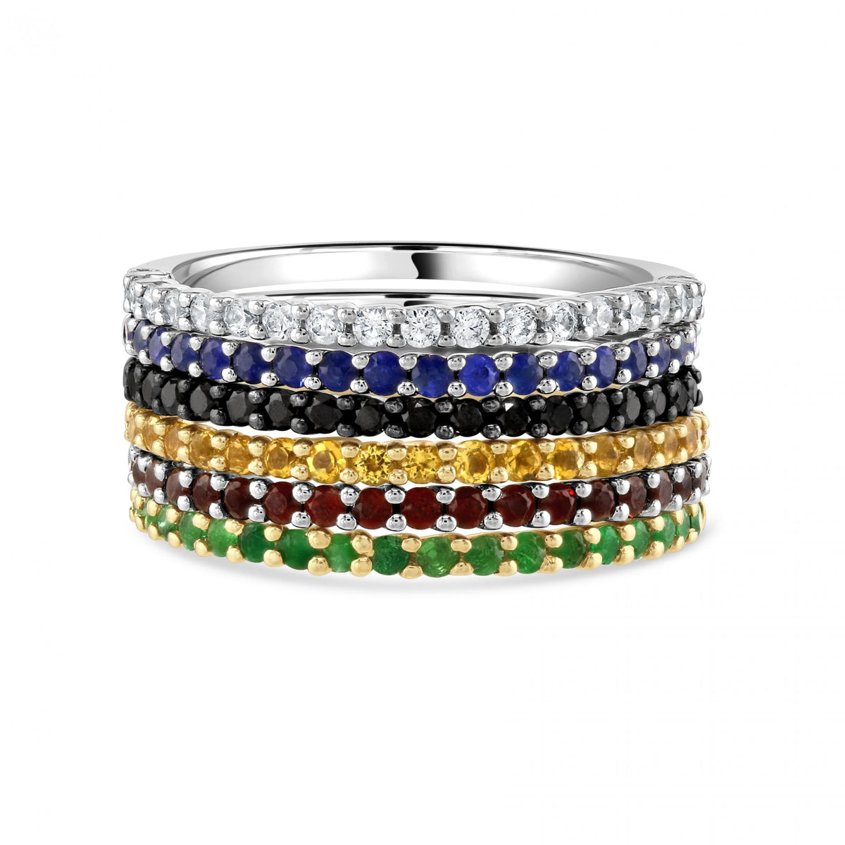 18ct Yellow Gold Garnet Half Eternity Ring - 0.36ct