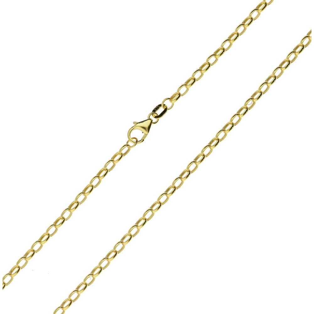 9ct Yellow Gold Hollow Belcher Chain - 20 Inch