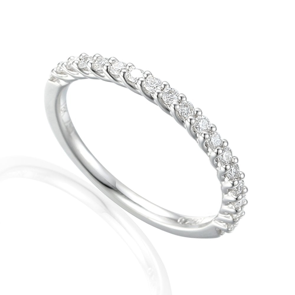 Ladies 18ct White Gold Diamond Half Eternity Ring