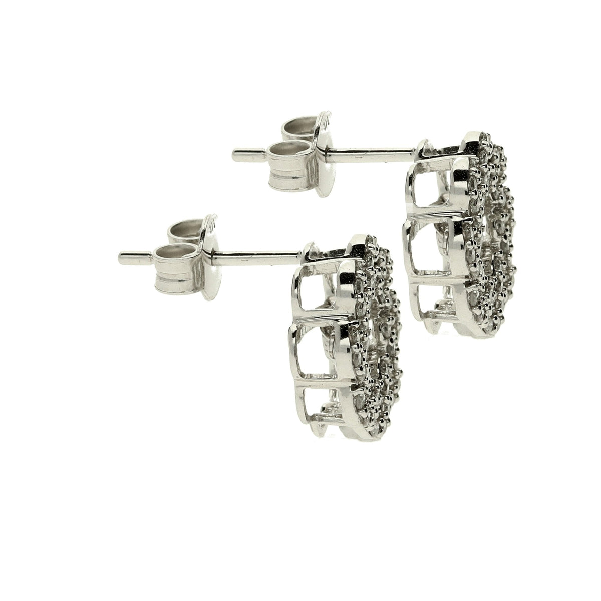 9ct White Gold Diamond Earrings - 0.52ct