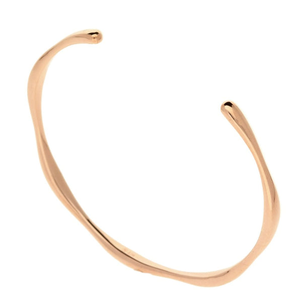 Ladies 9ct Rose Gold Bones Style Torque Bangle