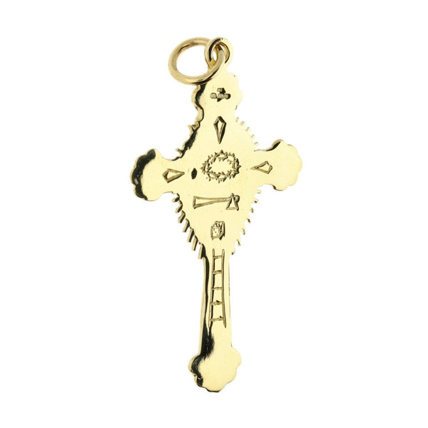Gents 9ct Yellow Gold Crucifix - 9.7g
