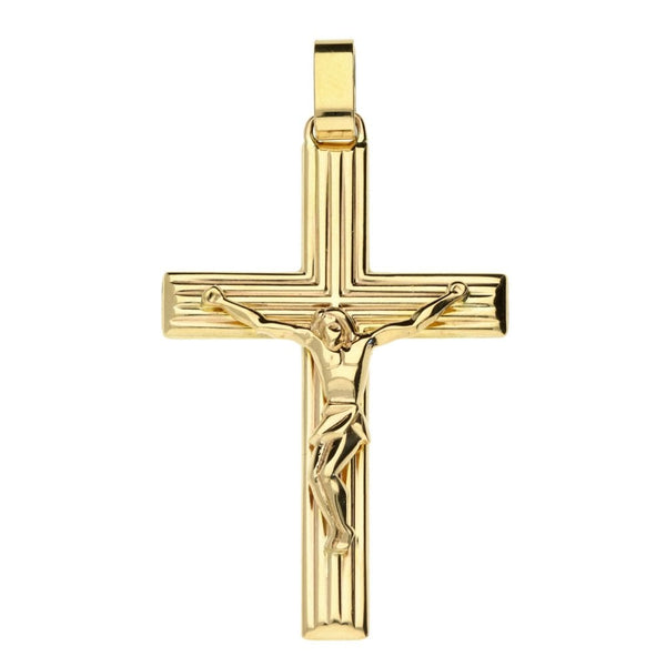 Gents 9ct Yellow Gold Crucifix - 4.7g