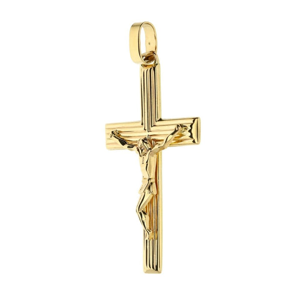 Gents 9ct Yellow Gold Crucifix - 4.7g