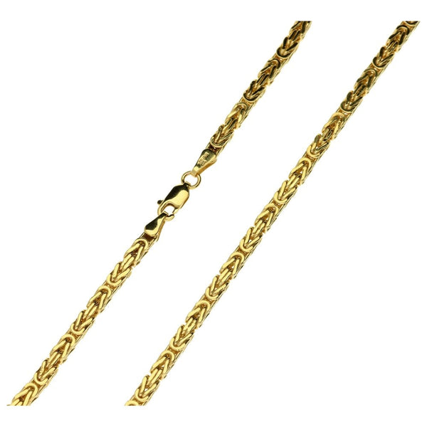 Ladies 9ct Yellow Gold Byzantine Chain - 20" - 14.1g