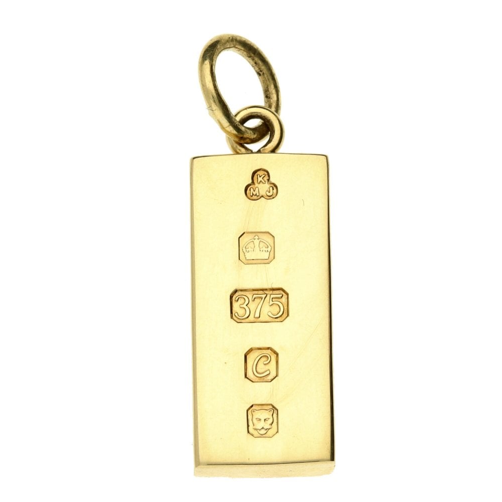 9ct Yellow Gold Ingot Pendant - 15.8g