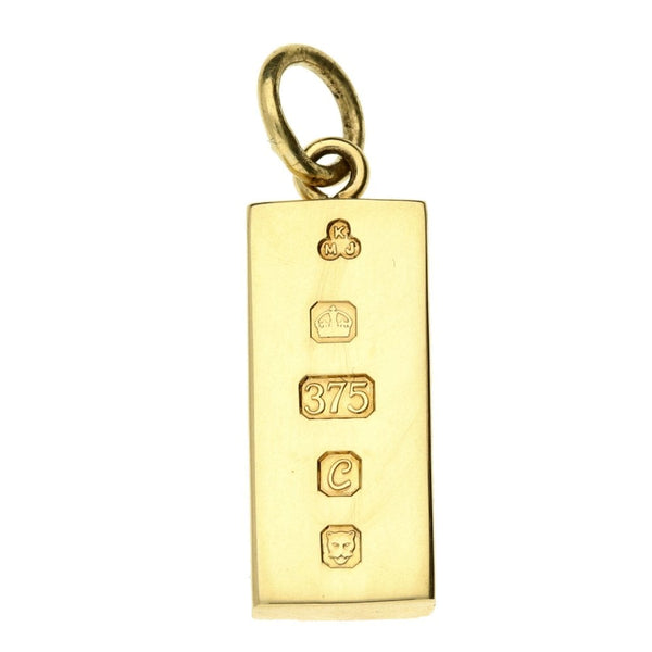 9ct Yellow Gold Ingot Pendant - 15.8g