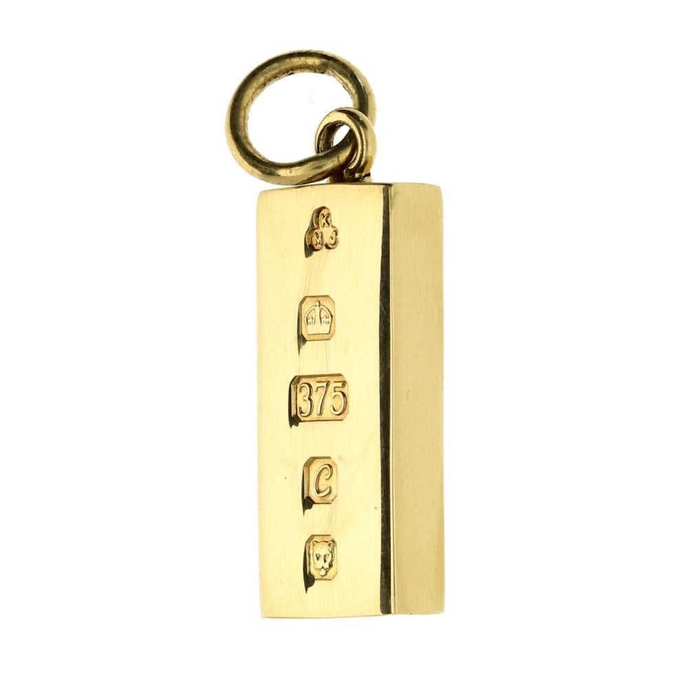 9ct Yellow Gold Ingot Pendant - 15.8g