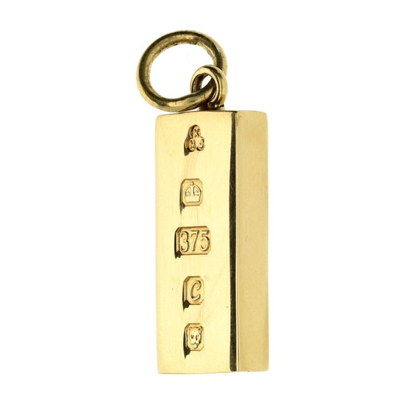 9ct Yellow Gold Ingot Pendant - 15.8g