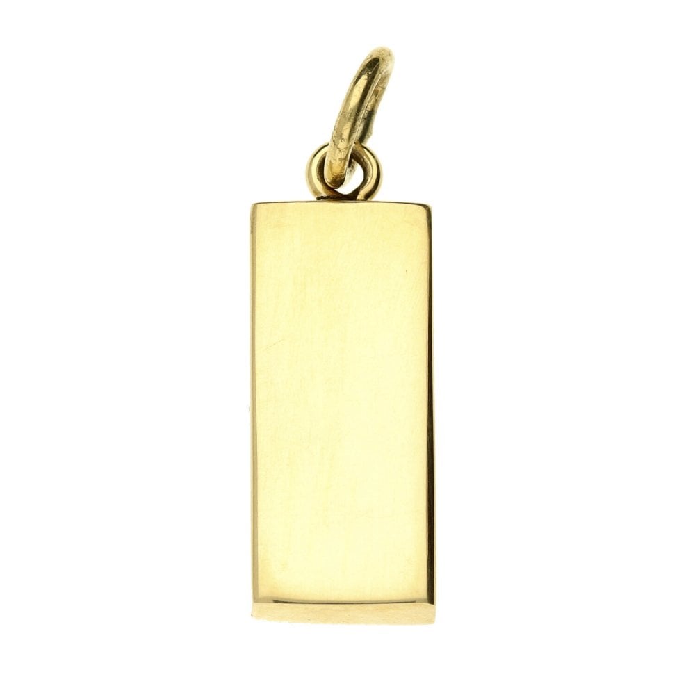 9ct Yellow Gold Ingot Pendant - 15.8g