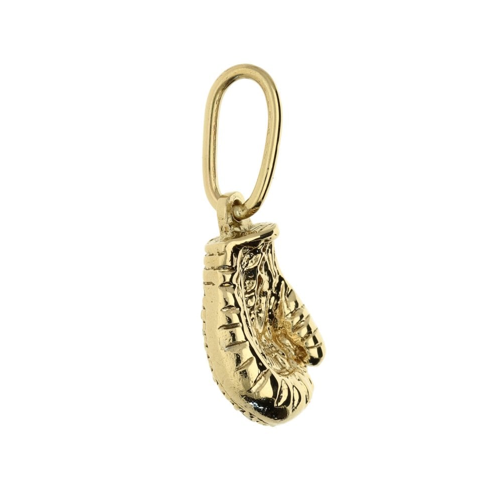 Gents 9ct Yellow Gold Cubic Zirconia Boxing Glove Pendant - 8.9g
