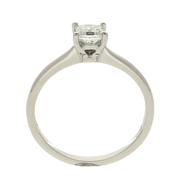 GIA Certified Diamond Platinum Engagement Ring - 0.42ct