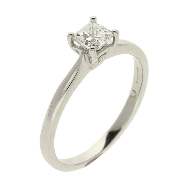 GIA Certified Diamond Platinum Engagement Ring - 0.42ct