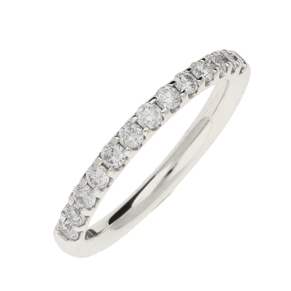 Ladies Platinum Diamond Half Eternity Ring - 0.50ct