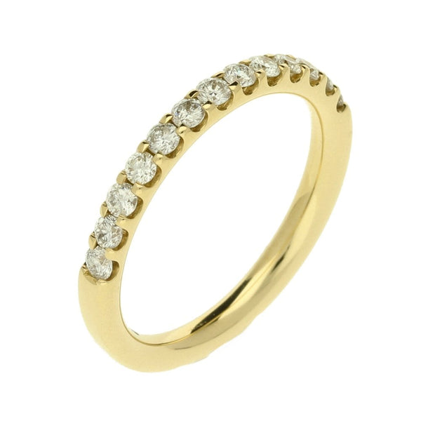 Ladies 18ct White Gold Diamond Half Eternity Ring - 0.50ct