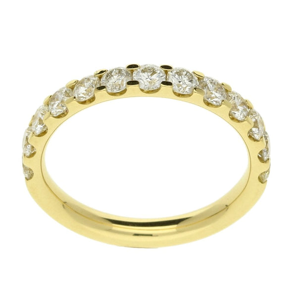 Ladies 18ct Yellow Gold Half Eternity Diamond Ring - 1.00ct