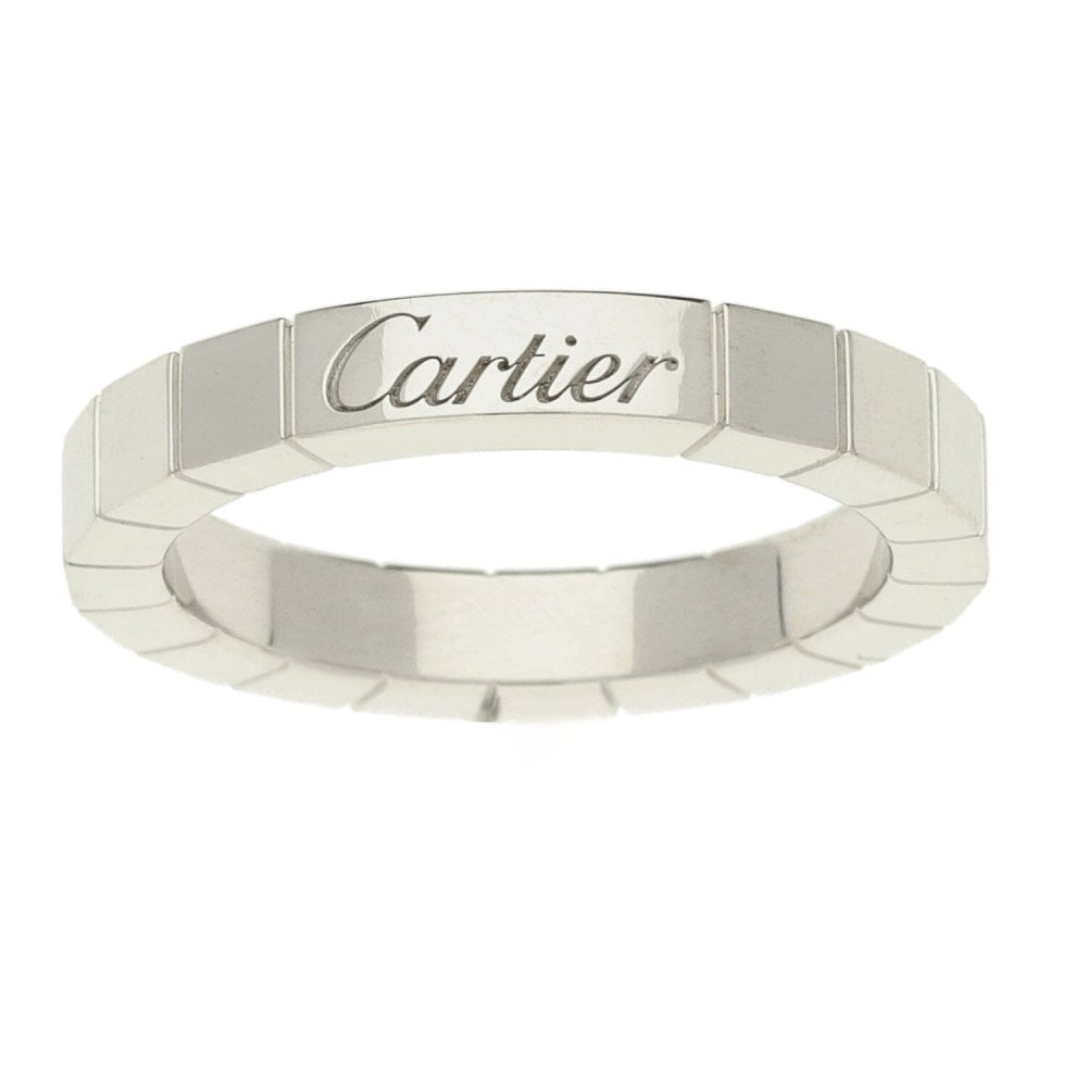 18ct White Gold Cartier Lanières Ring - Size K - 6.2g