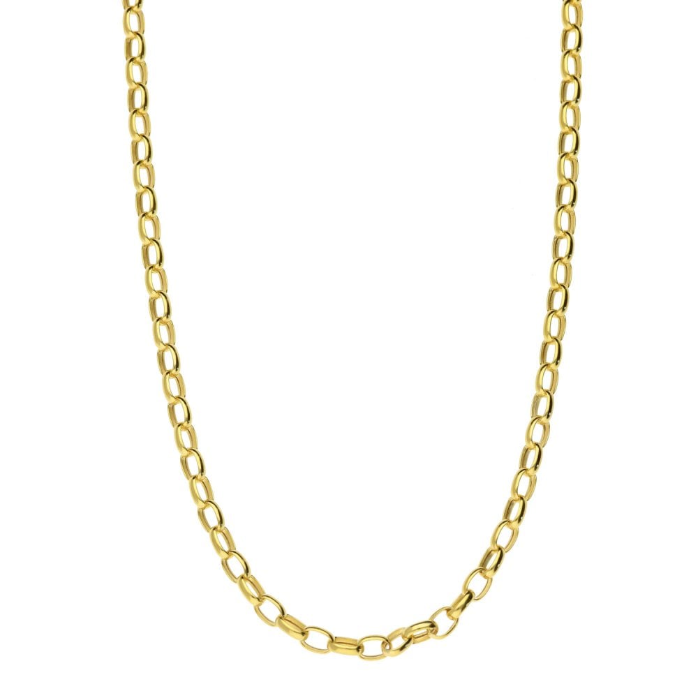 Ladies 9ct Yellow Gold Belcher Chain - 18"