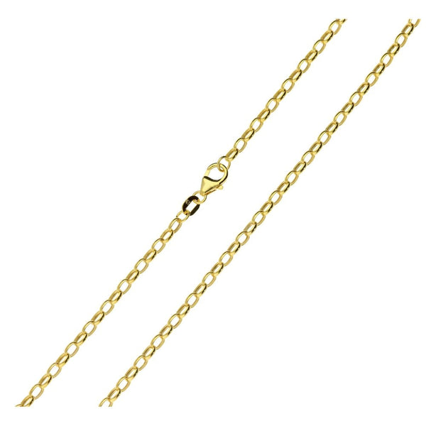 Ladies 9ct Yellow Gold Belcher Chain - 18"