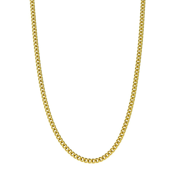 Ladies 9ct Yellow Gold Curb Chain - 18" - 5.6g