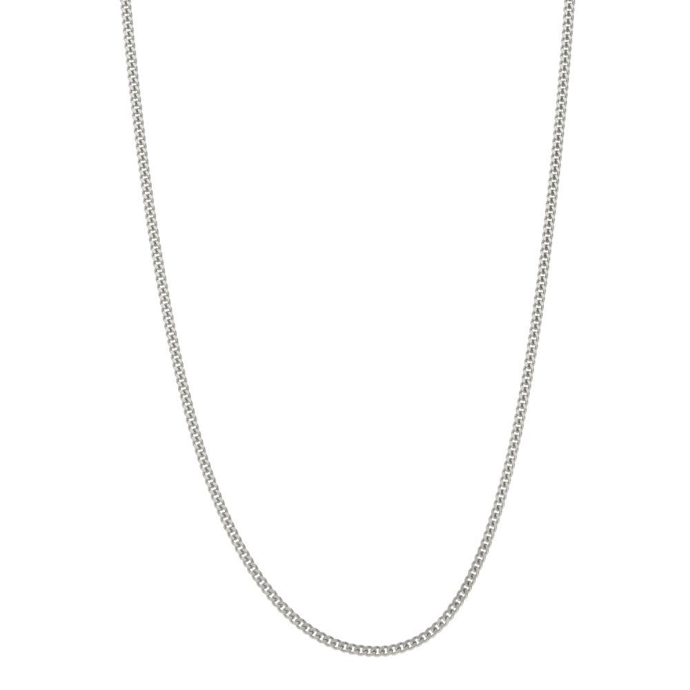 Ladies 9ct White Gold Curb Chain - 20"