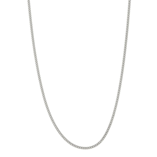Ladies 9ct White Gold Curb Chain - 20"