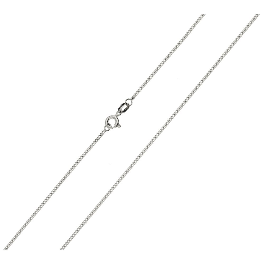 Ladies 9ct White Gold Curb Chain - 20"