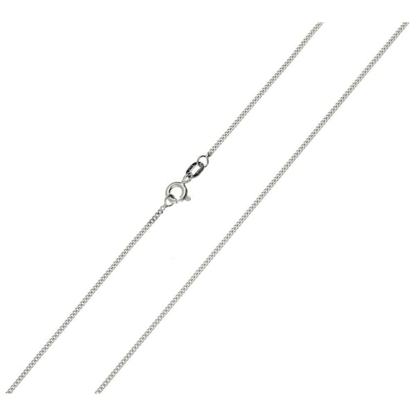 Ladies 9ct White Gold Curb Chain - 20"