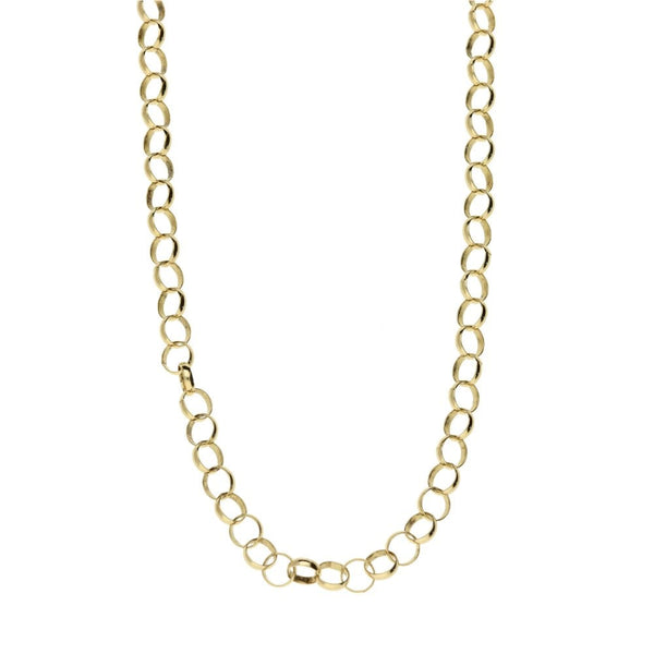 Mens 9ct Yellow Gold Belcher Chain - 24" - 6.9g
