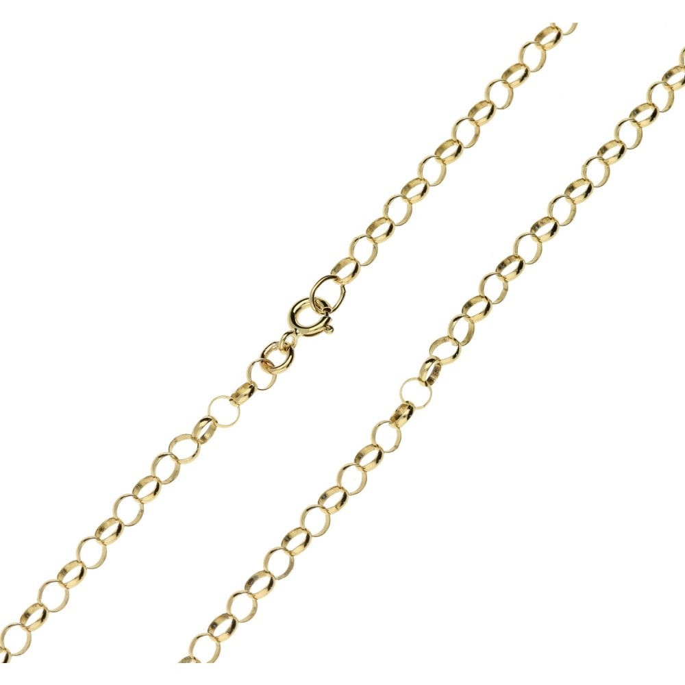 Mens 9ct Yellow Gold Belcher Chain - 24" - 6.9g