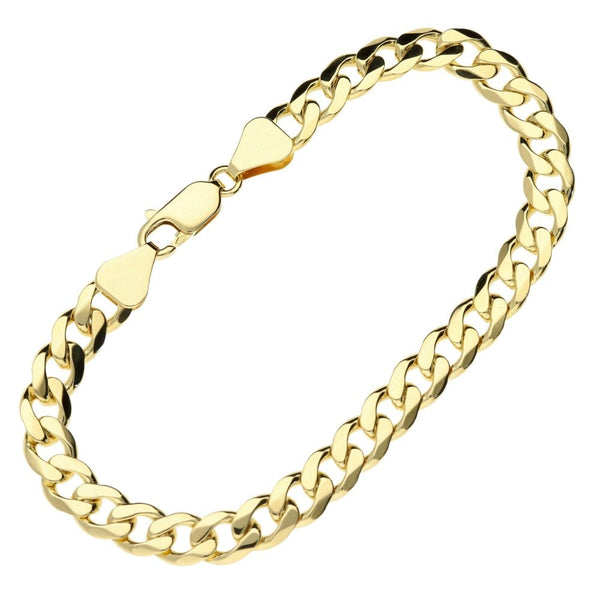 Ladies 9ct Yellow Gold Curb Bracelet