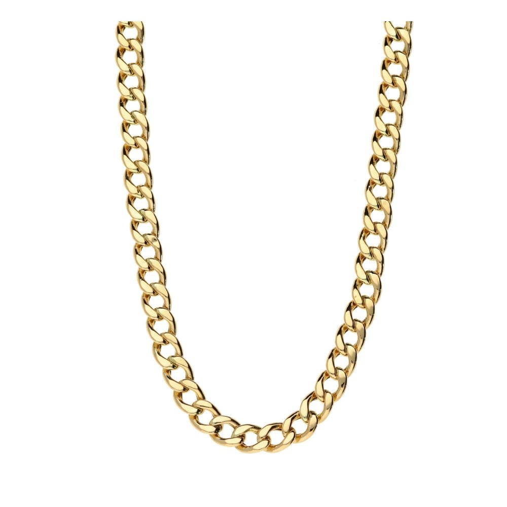 Mens 9ct Yellow Gold Curb Chain - 22"