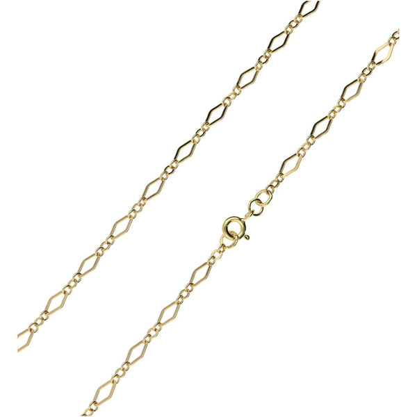 Ladies 9ct Yellow Gold Fancy Link Chain - 18"