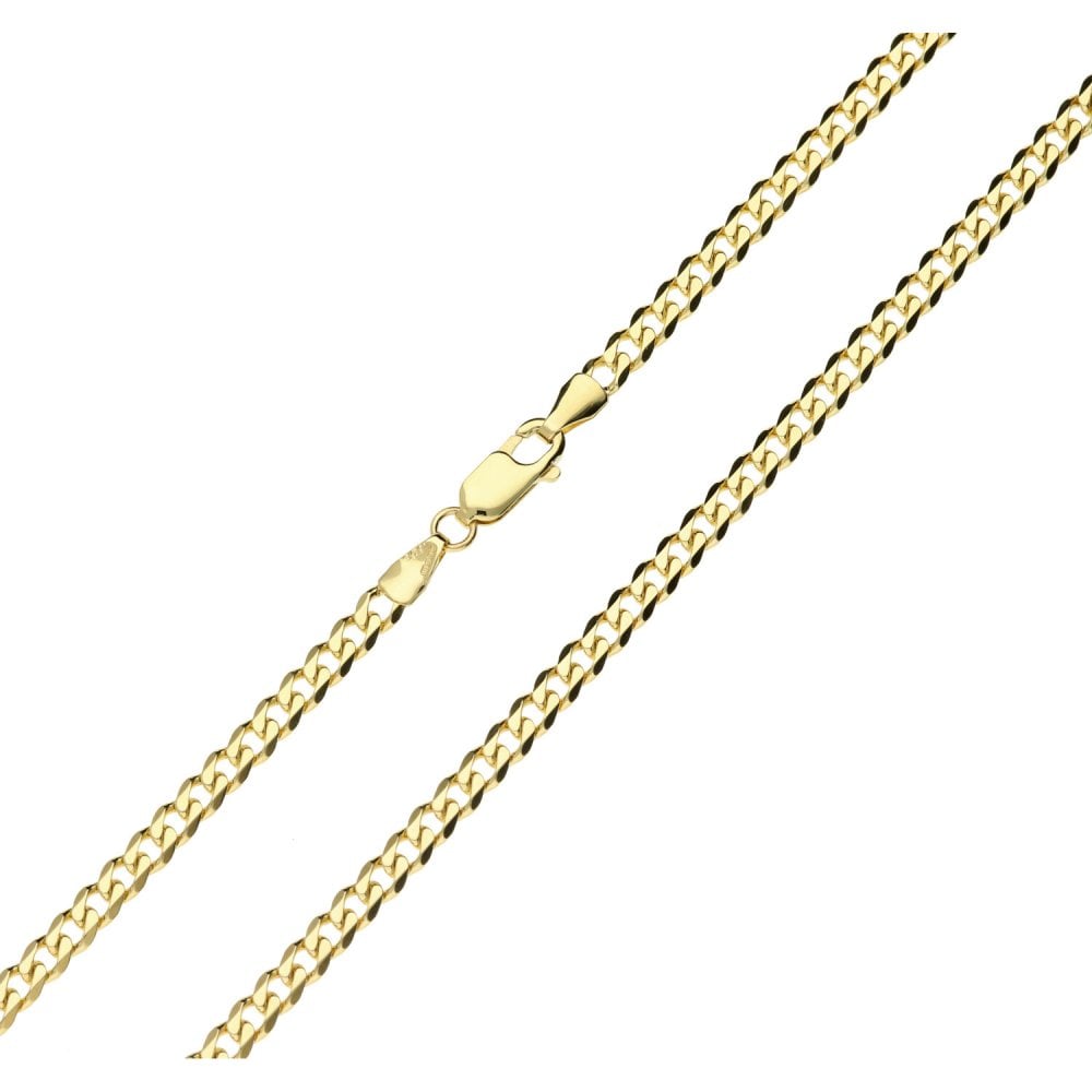 Ladies 9ct Yellow Gold Curb Chain - 16"
