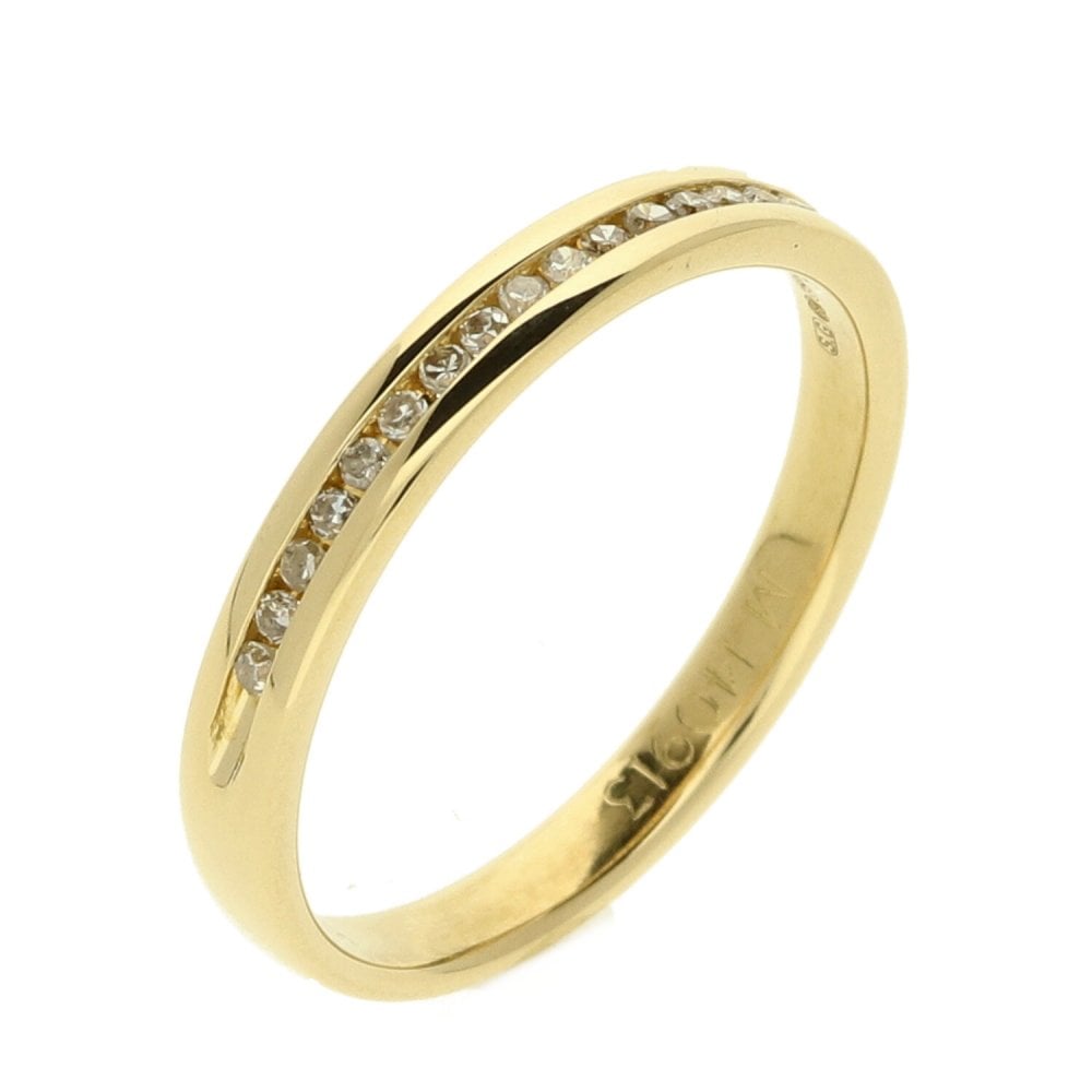 Ladies 18ct Yellow Gold Diamond Set Eternity Ring - 0.15ct