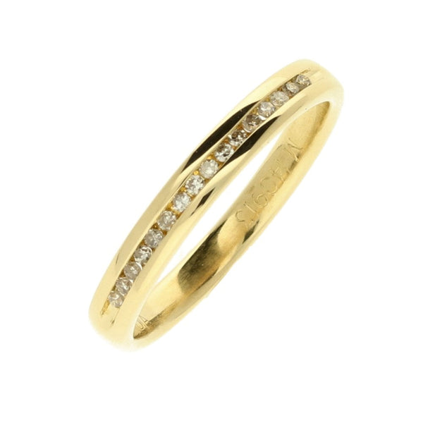 Ladies 18ct Yellow Gold Diamond Set Eternity Ring - 0.15ct