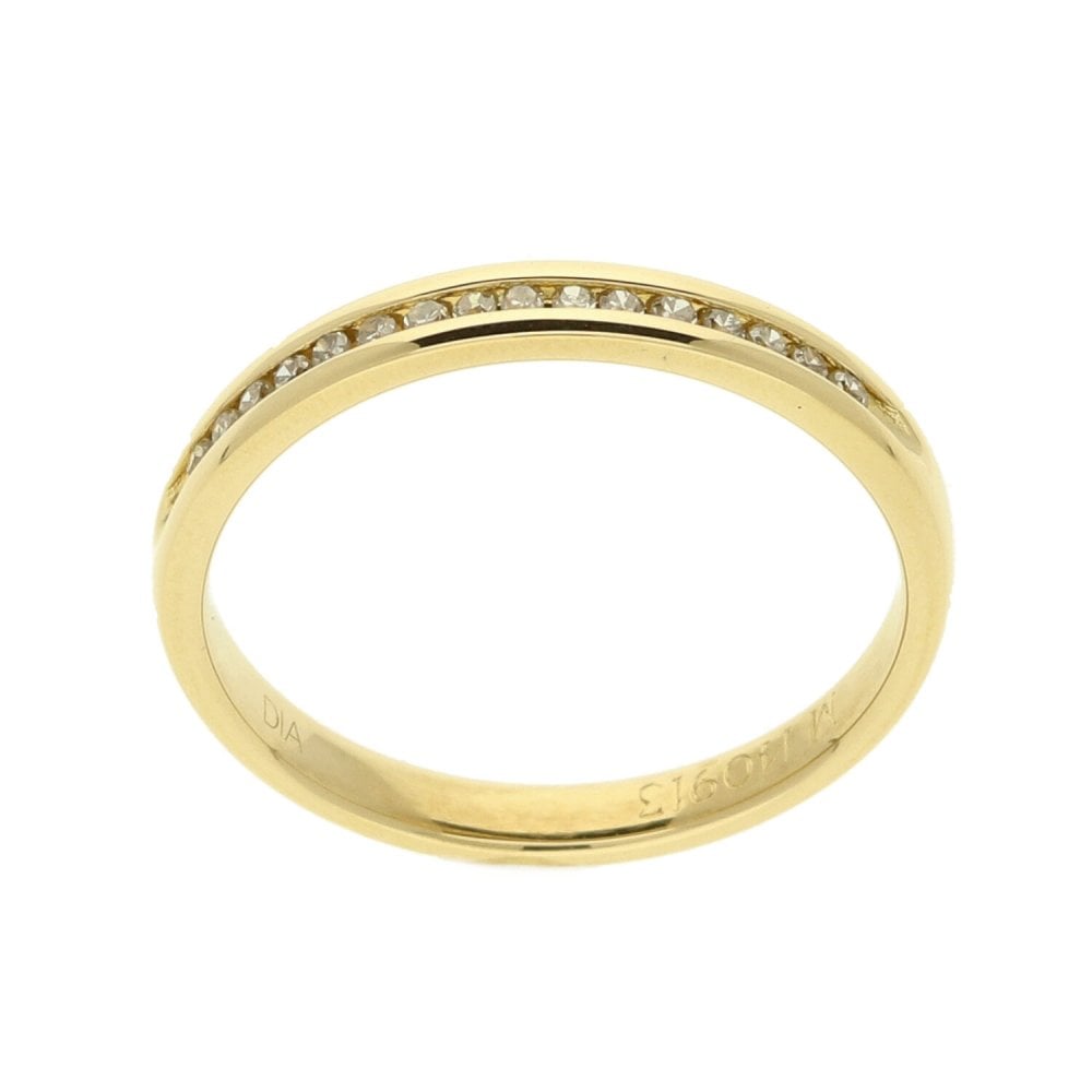Ladies 18ct Yellow Gold Diamond Set Eternity Ring - 0.15ct