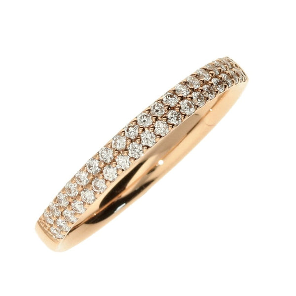 Ladies 18ct Rose Gold Double Row Diamond Eternity Ring - 0.30ct