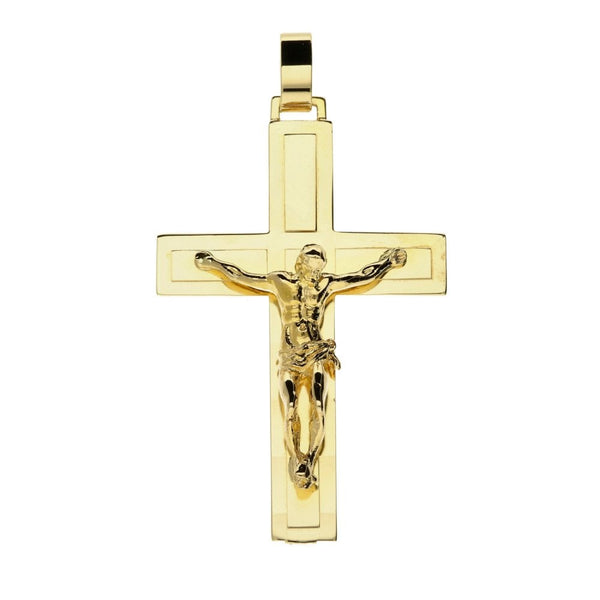 Ladies 9ct Yellow Gold Crucifix Pendant