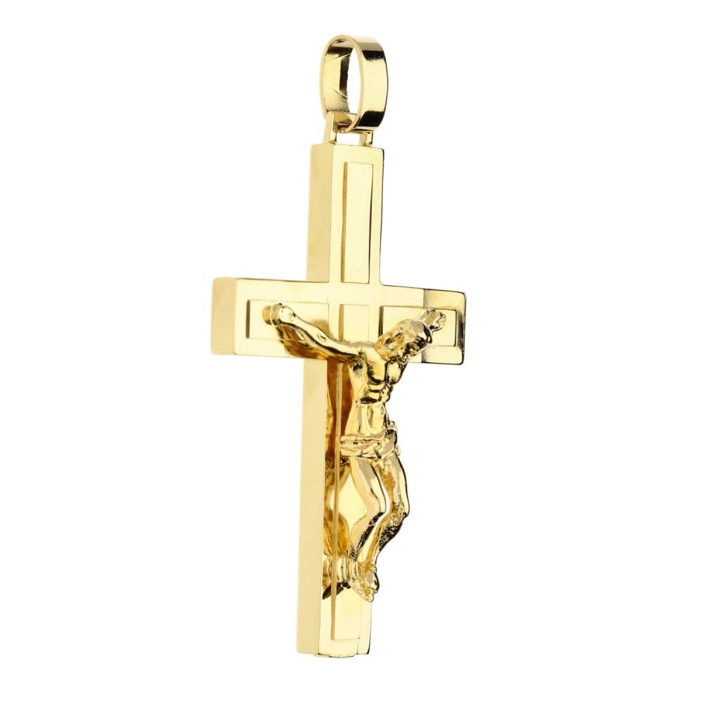 Ladies 9ct Yellow Gold Crucifix Pendant