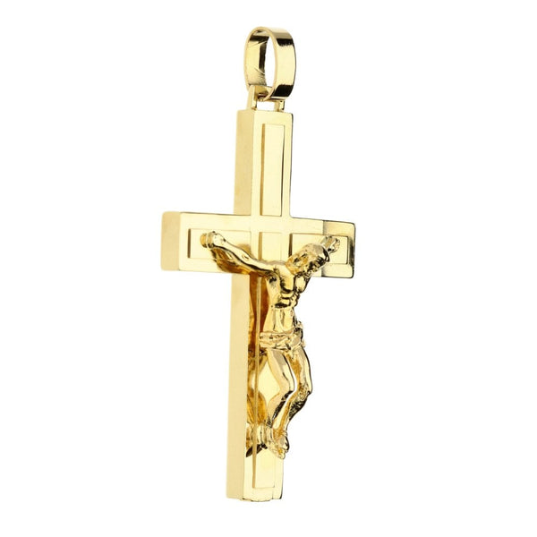 Ladies 9ct Yellow Gold Crucifix Pendant