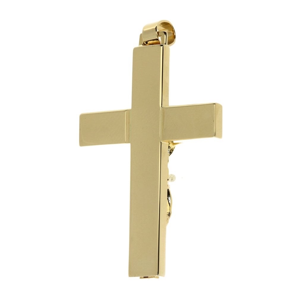 Ladies 9ct Yellow Gold Crucifix Pendant