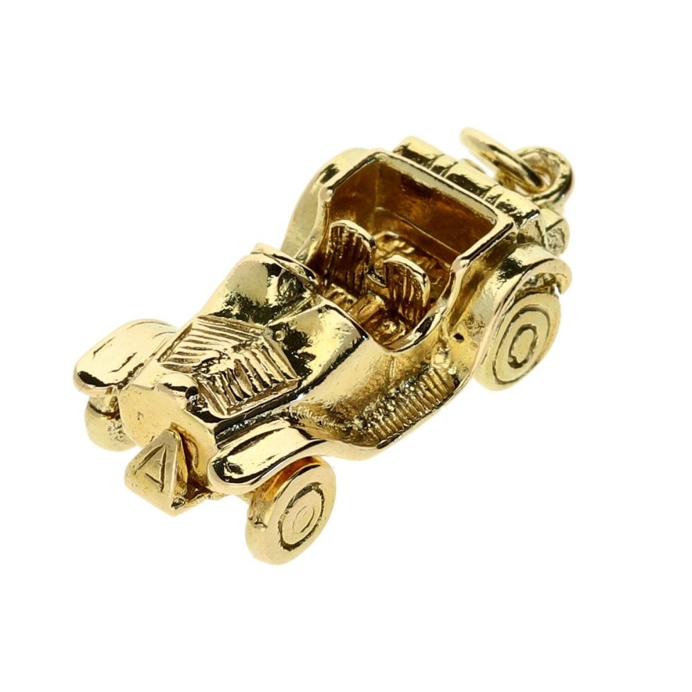 9ct Yellow Gold Motor Car Charm - 27x8x11mm - 6.6g