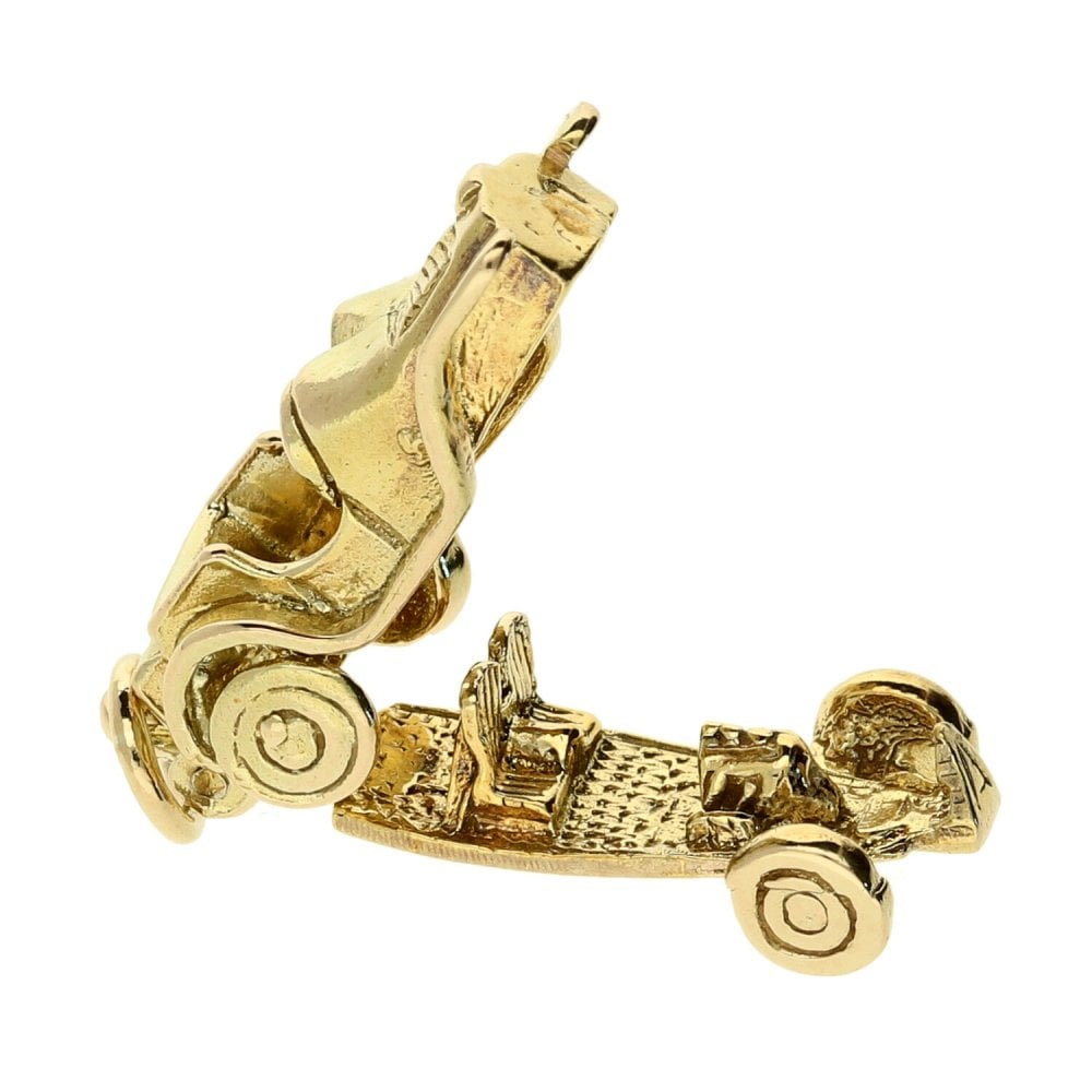 9ct Yellow Gold Motor Car Charm - 27x8x11mm - 6.6g