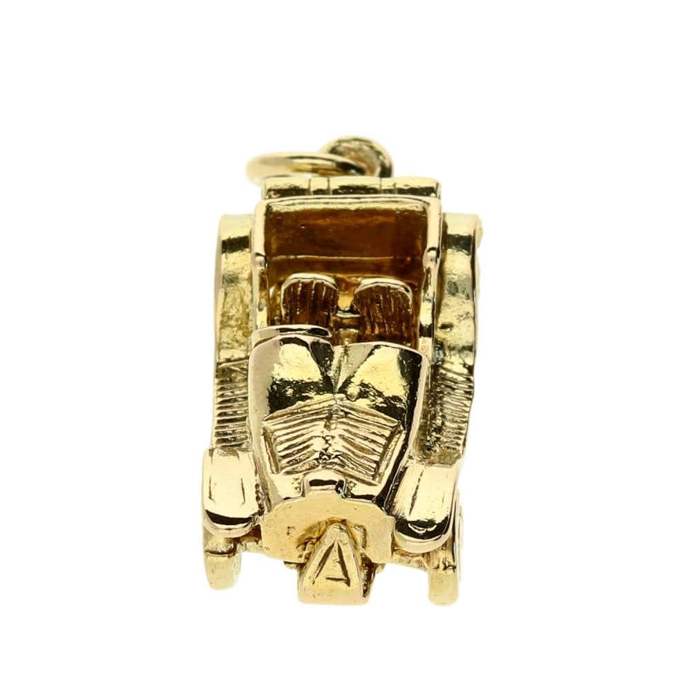 9ct Yellow Gold Motor Car Charm - 27x8x11mm - 6.6g