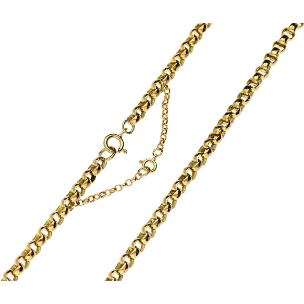 Mens 9ct Yellow Gold Belcher Chain - 32"