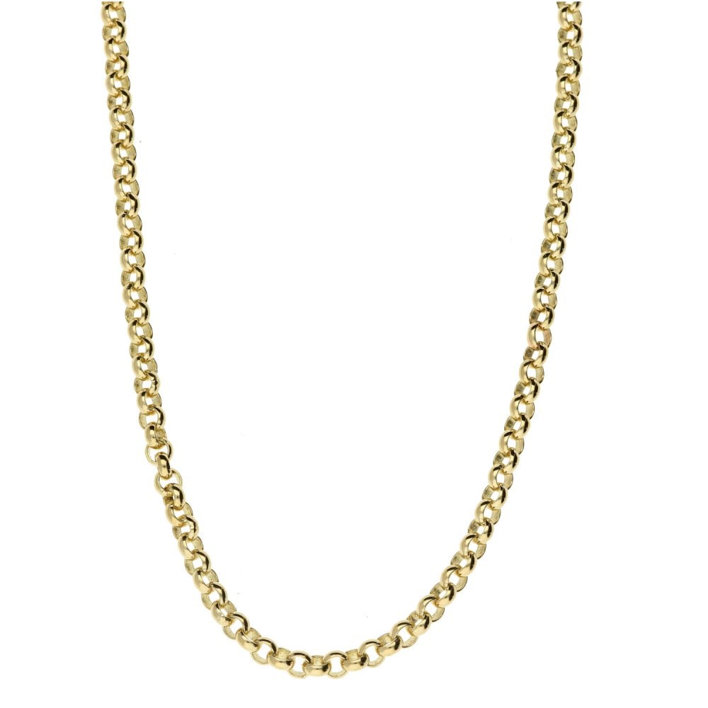 Ladies 9ct Yellow Gold Belcher Chain - 18"