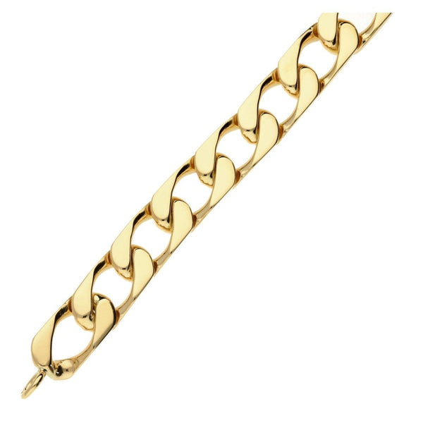 Mens 9ct Yellow Gold Curb Bracelet - 60.4g
