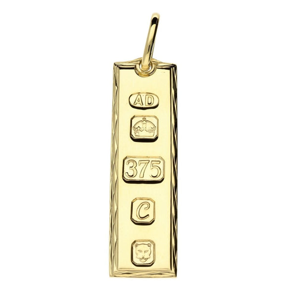9ct Yellow Gold Ingot Pendant - 14.6g