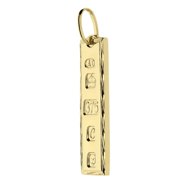 9ct Yellow Gold Ingot Pendant - 14.6g